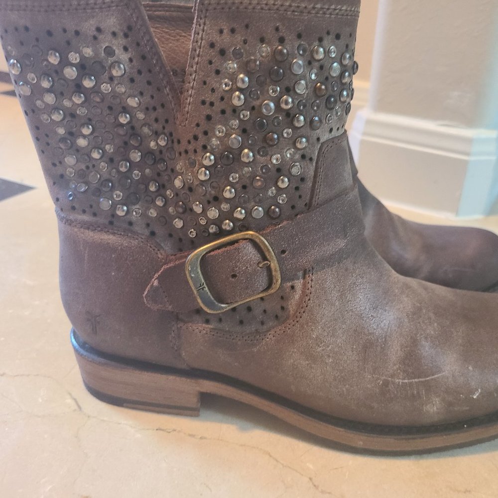 Frye studded boots